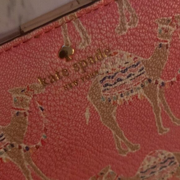 Kate Spade camel 🐪 pink wallet. Great condition. - Picture 3 of 7